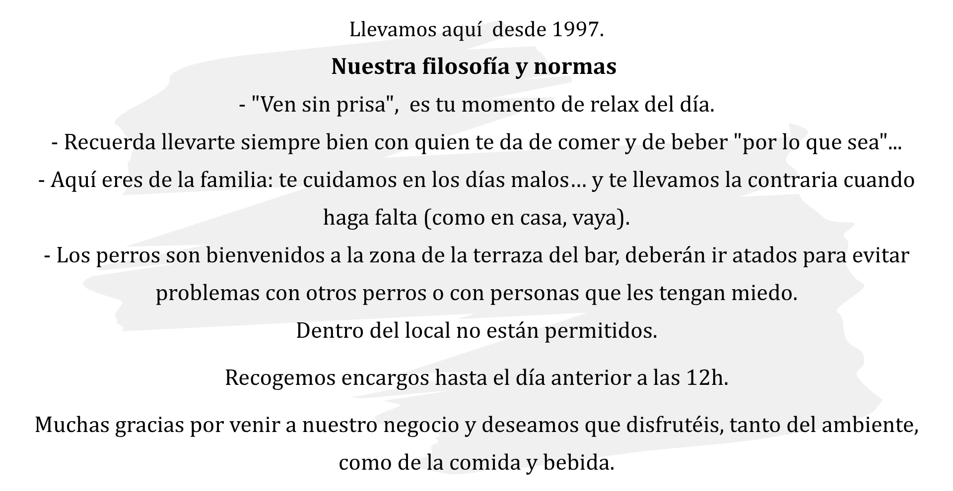 Texto de bienvenida